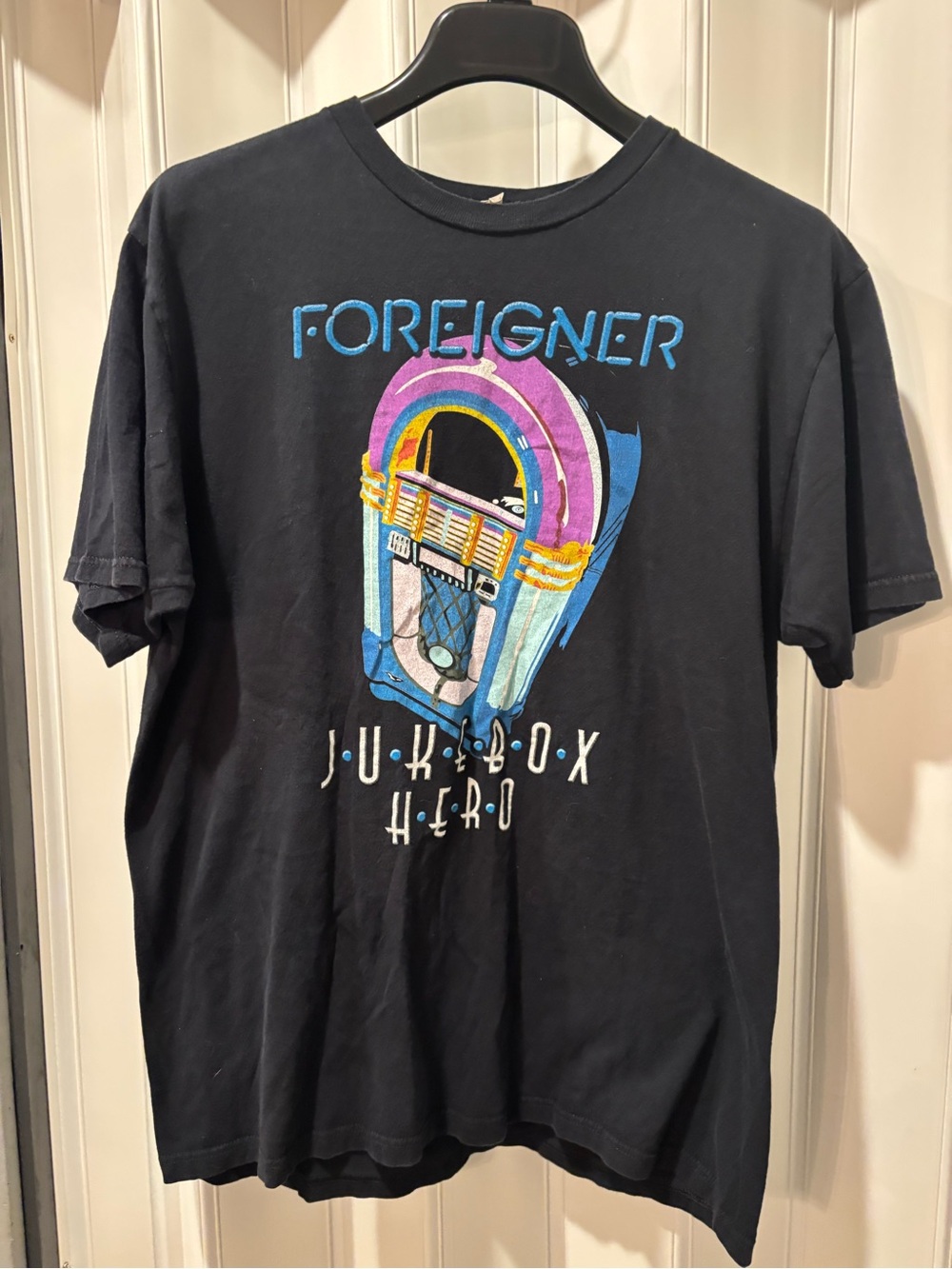 Foreigner Jukebox Hero T Shirt Size Large